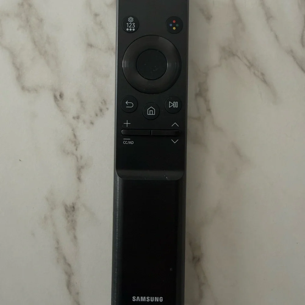 Samsung Black Remote with Minimalist Design